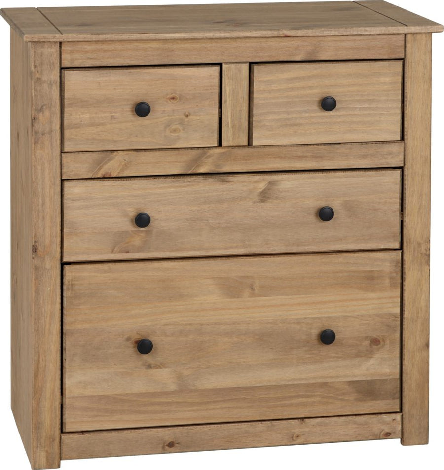 PANAMA 4 DRAWER CHEST - NATURAL WAX
