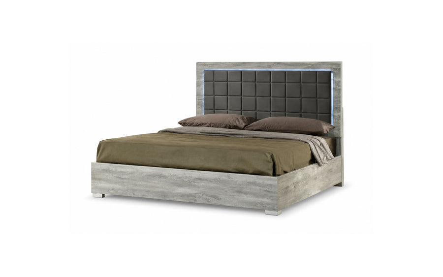Serena Bed 150 (150x200 mattress) - Light Grey