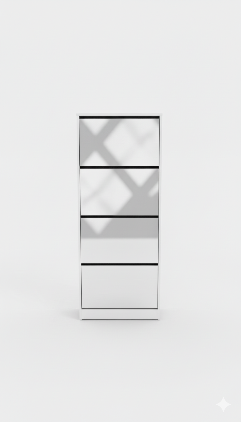 Mirror Shoe Rack