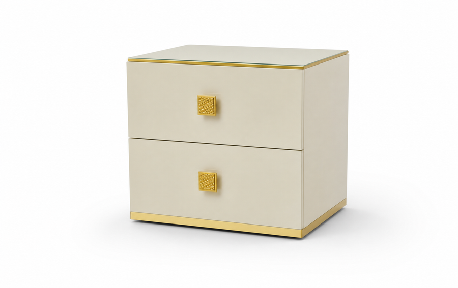 Gilda Night Table - Pearl Bronze