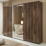 Bella Bedroom Set With 6-Door Wardrobe - Rovere Monte