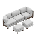 1 Centre Armless (40”) + 2 Wedges + 2 stools