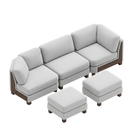 1 Centre Armless (40”) + 2 Wedges + 2 stools