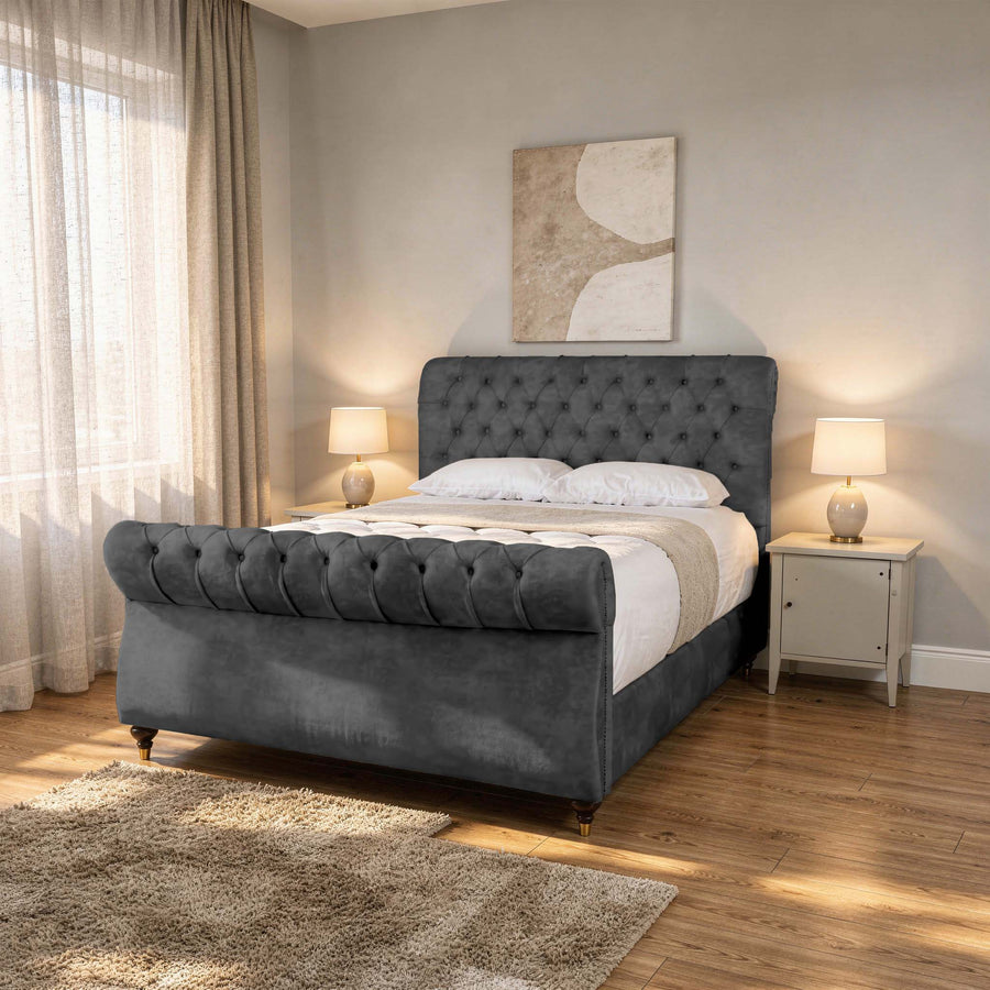 Seinna Swan Upholstered Bed Frame