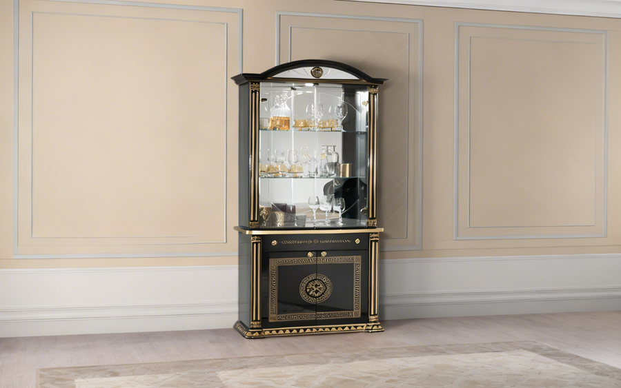 Aurora 2 Doors Vetrine 105x55 - Black Gold