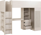 Jupiter High Sleeper Bed - White/Grey