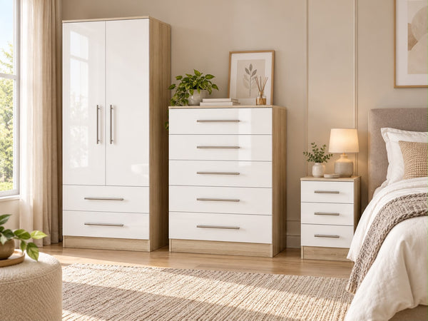 MAYFAIR 3 DRAWER BEDSIDE