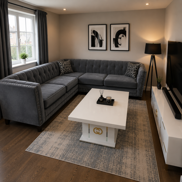 Linden 5 Seater Corner Sofa - Grey