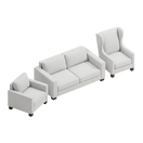 2 + Low Chair + Wing Chair
