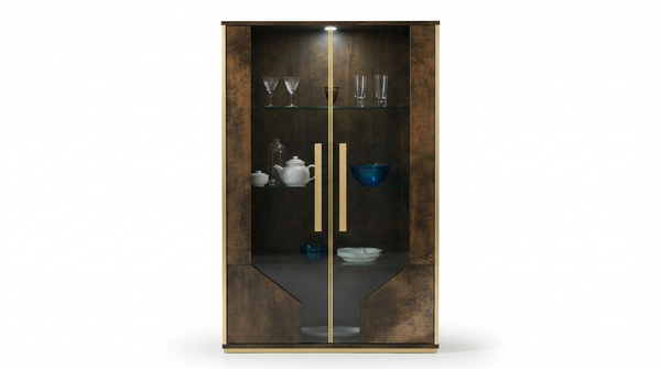 Desiree 2 Doors Vetrine - Bronze Gold