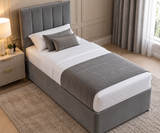 Steel Plush Single Bed with 9” Foam Mattress – Clearance