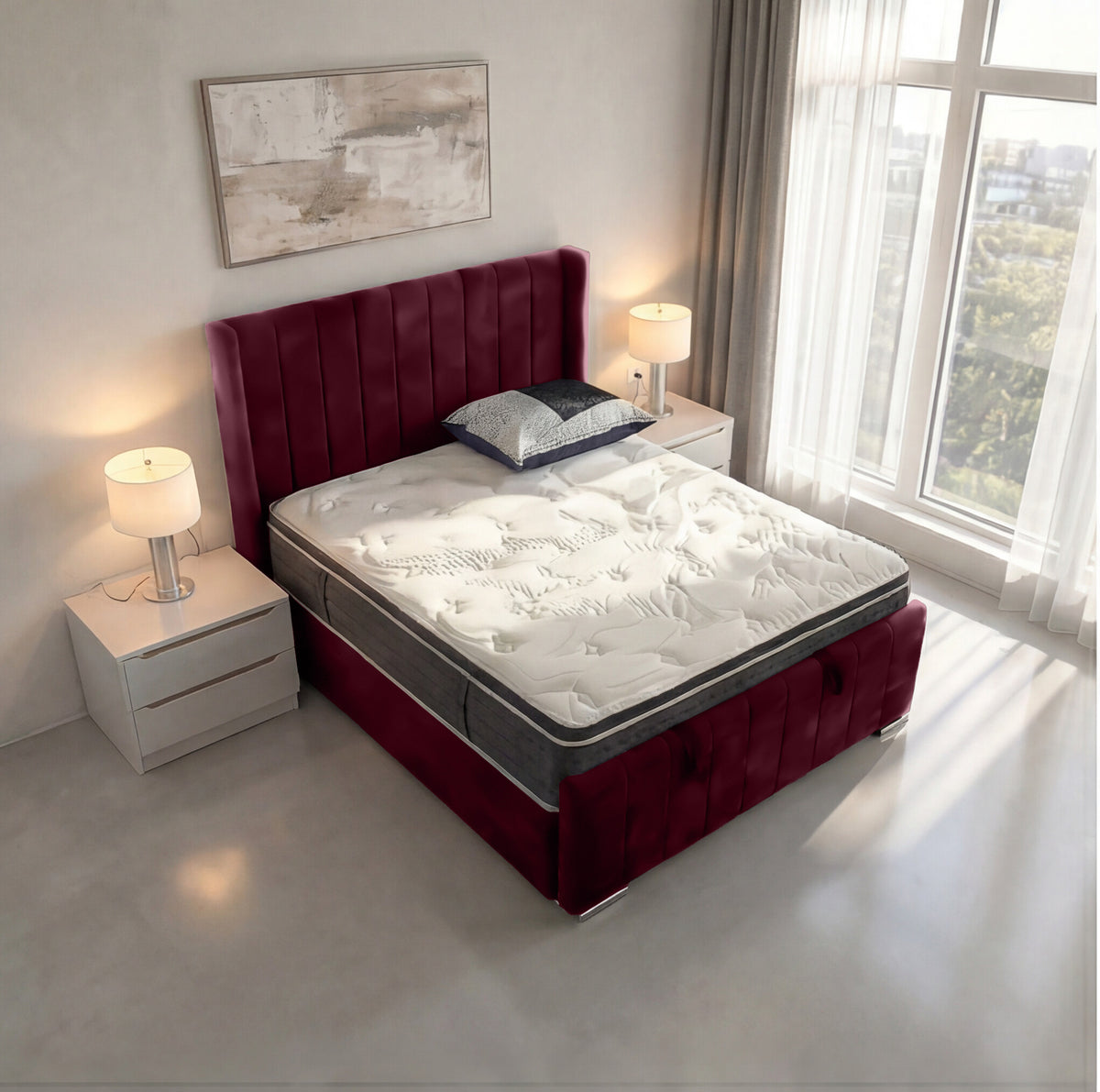 PL10 Plush Soft Velvet Claret