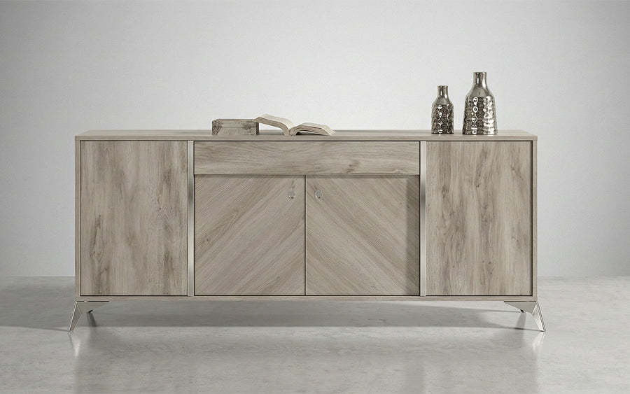 Alexa 4 Doors Sideboard - Light Grey