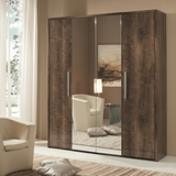 Bella Bedroom Set WIth 4-Door Wardrobe - Rovere Monte