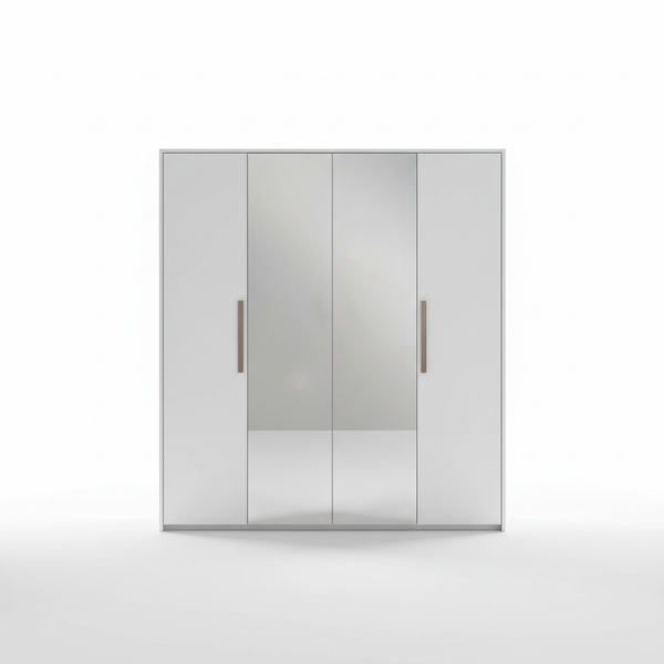 Bella Bedroom Set With 4 Door Wardrobe - White