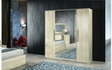 Dafne Bedroom Set With 4-Door Wardrobe - Beige Van Guard