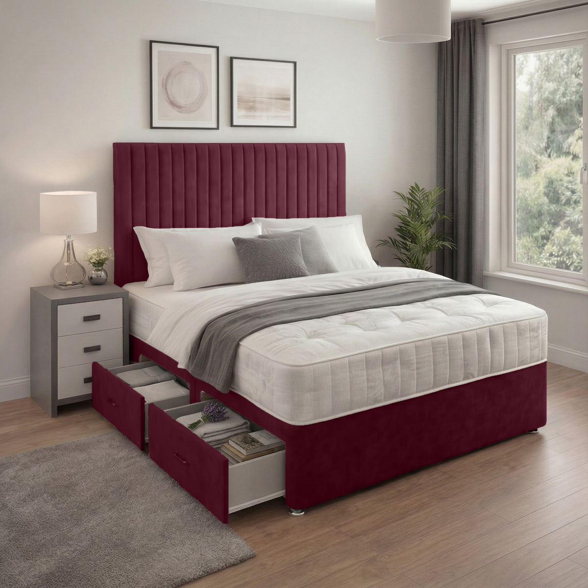 PL10 Plush Soft Velvet Claret