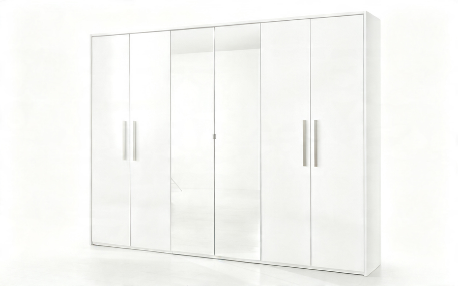 San Marino 6-Door Wardrobe - White