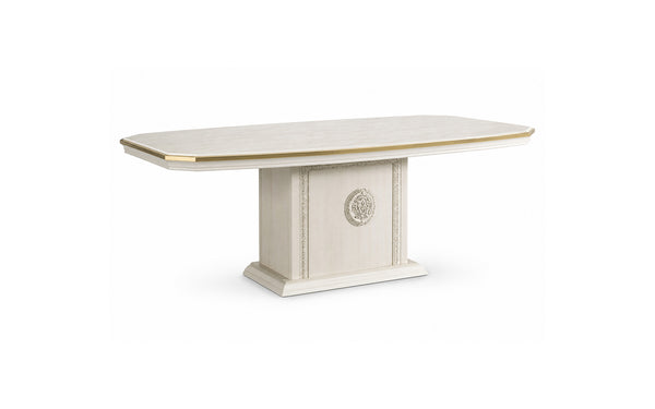 Aurora Rectangular Extendable Table 185x104(+45) - Beige Birch Gold