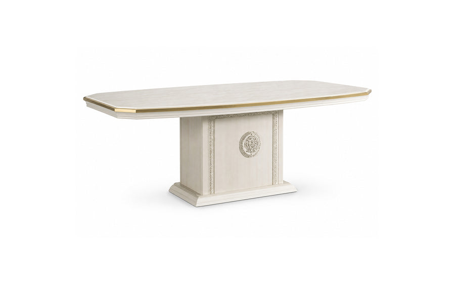 Aurora Rectangular Extendable Table 185x104(+45) - Beige Birch Gold