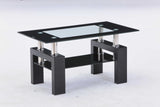 Modern Black Glass Coffee Table