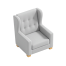 Buttoned Back Wing Chair