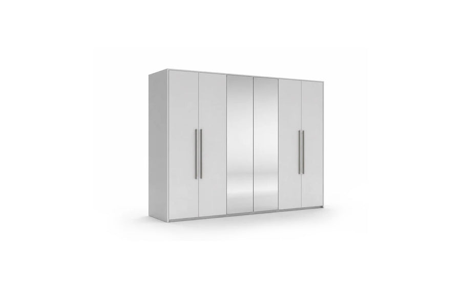 Bella 6 Door Wardrobe – 283cm - White