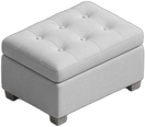 BUTTON TOP STORAGE STOOL (matching feet)