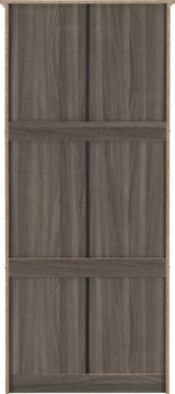 LISBON 2 DOOR WARDROBE - BLACK WOOD GRAIN