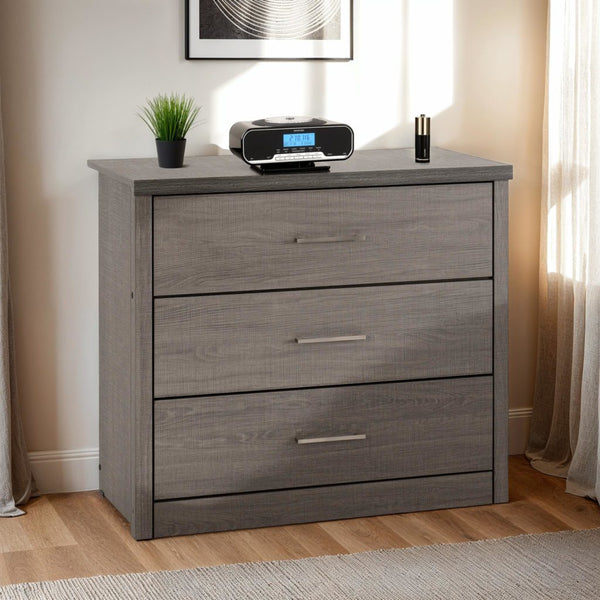 Lisbon 3 Drawer Chest – Black Wood Grain Finish