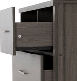 Lisbon 5 Drawer Chest (3+2) – Black Wood Grain Finish