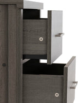 Lisbon 5 Drawer Narrow Chest – Black Wood Grain Finish