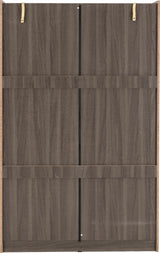 Lisbon 2 Door Sliding Wardrobe – Black Wood Grain Finish