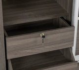 Lisbon 2 Door Sliding Wardrobe – Black Wood Grain Finish