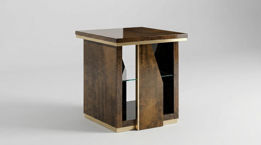Desiree Lamp Table - Bronze Gold