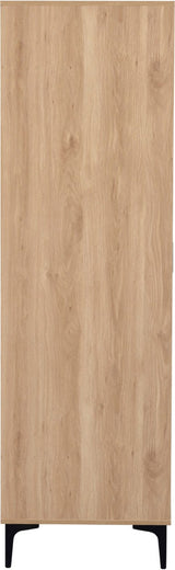 MIAMI 3 DOOR WARDROBE - OAK EFFECT/BLACK