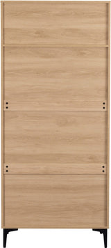 MIAMI 3 DOOR WARDROBE - OAK EFFECT/BLACK