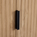 MIAMI 3 DOOR WARDROBE - OAK EFFECT/BLACK