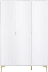 MIAMI 3 DOOR WARDROBE - WHITE/GOLD