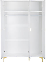 MIAMI 3 DOOR WARDROBE - WHITE/GOLD