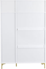 MIAMI 3 DOOR WARDROBE - WHITE/GOLD