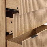 MIAMI 3+2 DRAWER CHEST - OAK EFFECT/BLACK