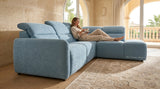 The Bluey Sofa - Modern Corner Sofa Bed with Storage & Adjustable Headrests