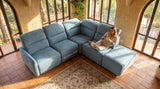 The Bluey Sofa - Modern Corner Sofa Bed with Storage & Adjustable Headrests