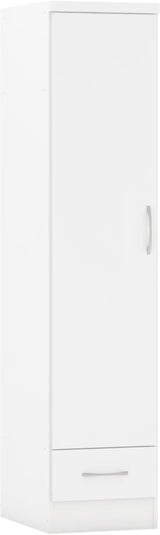 NEVADA 1 DOOR 1 DRAWER WARDROBE - WHITE GLOSS