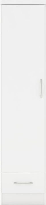 NEVADA 1 DOOR 1 DRAWER WARDROBE - WHITE GLOSS