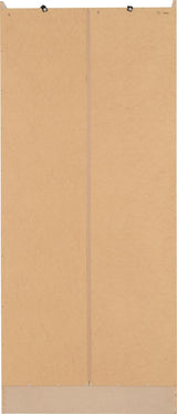 NEVADA 2 DOOR 1 DRAWER WARDROBE - OYSTER GLOSS/LIGHT OAK EFFECT VENEER