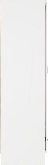 NEVADA 2 DOOR 1 DRAWER WARDROBE - WHITE GLOSS