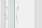 NEVADA 3 DOOR 2 DRAWER MIRRORED WARDROBE - WHITE GLOSS