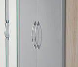 NEVADA 4 DOOR 2 DRAWER MIRRORED WARDROBE - GREY GLOSS/LIGHT OAK EFFECT VENEER